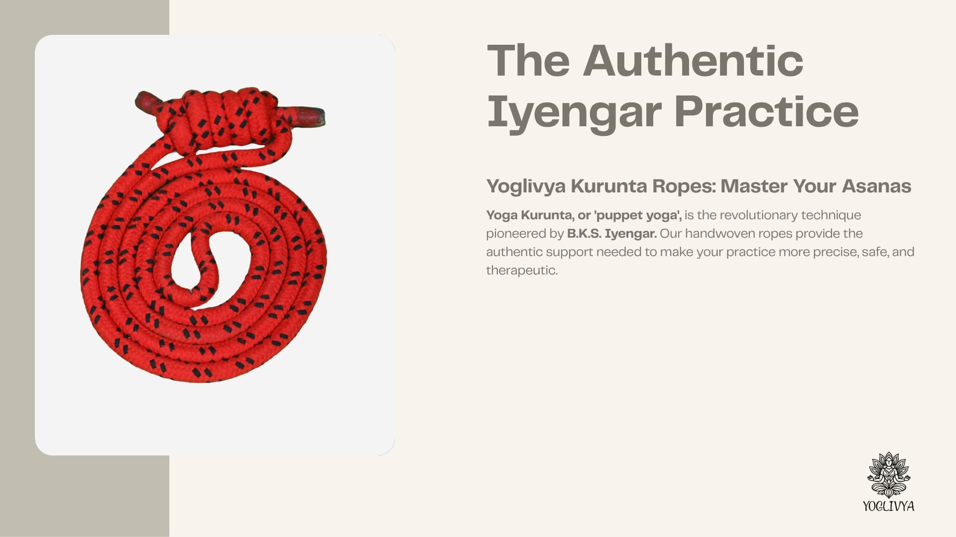Iyenger Yoga Wall Rope detailed view 1